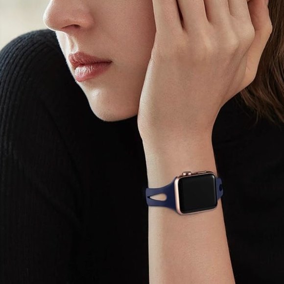 Apple Watch SLIM Silicone Band - NAVY BLUE - 38mm/40mm/41mm - Picture 5 of 6